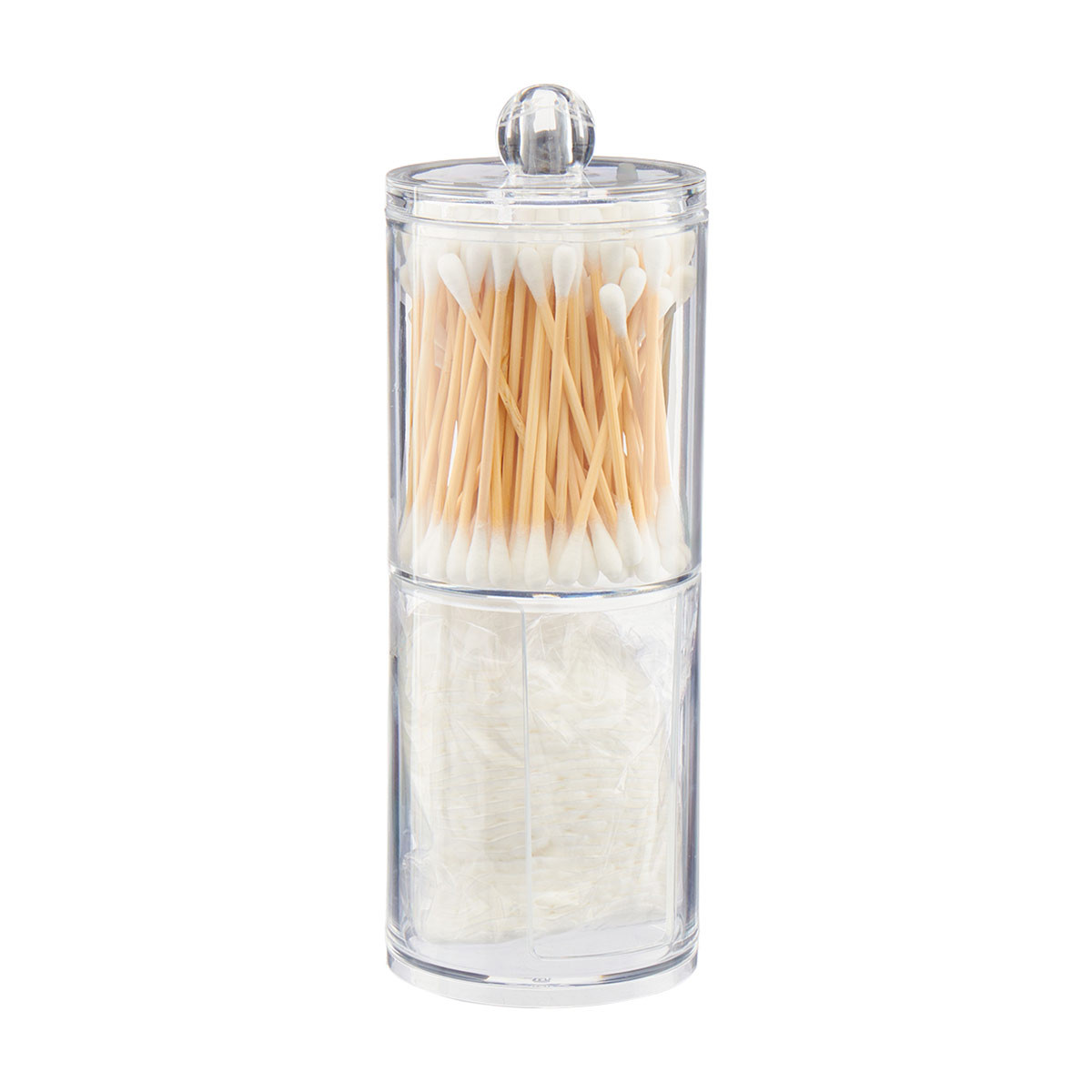 Cotton Swabs Organizer with Lid, 120 ct