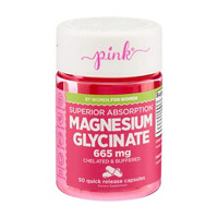 Pink Magnesium Glycinate Capsules, 50 ct