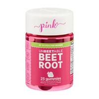 Pink Unbeetable Strawberry Flavored Beet Root Gummies, 25 ct