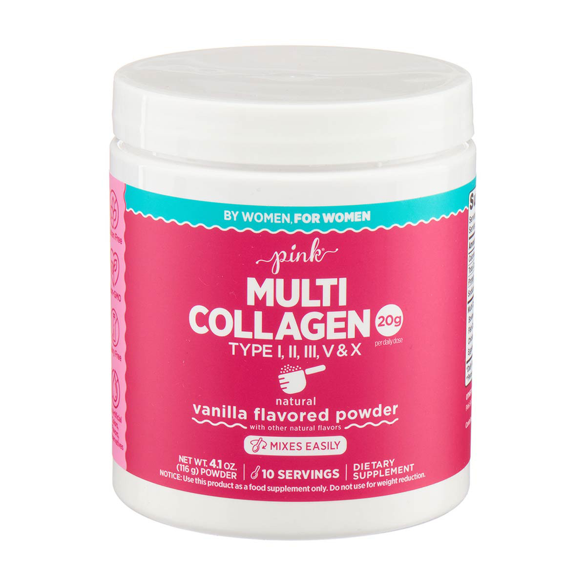 Pink Multi Collagen Vanilla Flavored Powder, 4.1 oz