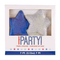 Unique Party! Stuffed Star Garland, 7 ft