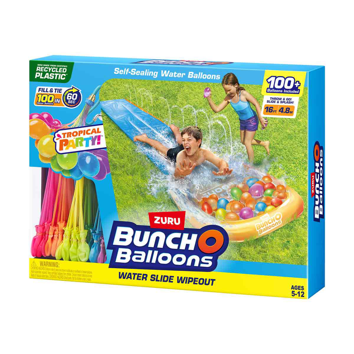 Zuru Bunch O Balloons Water Slide Wipeout, 100 ct