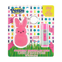 Peeps Flavored Lip Balm and Keychain, Strawberry Marshmallow