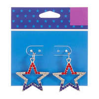Patriotic Star Drop Earrings