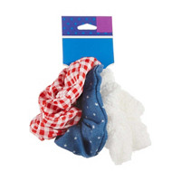 Red, White, & Blue Scrunchies, 3 Pack
