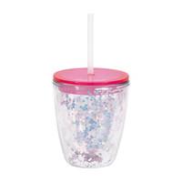 Iridescent Tumbler with a Straw & Lid