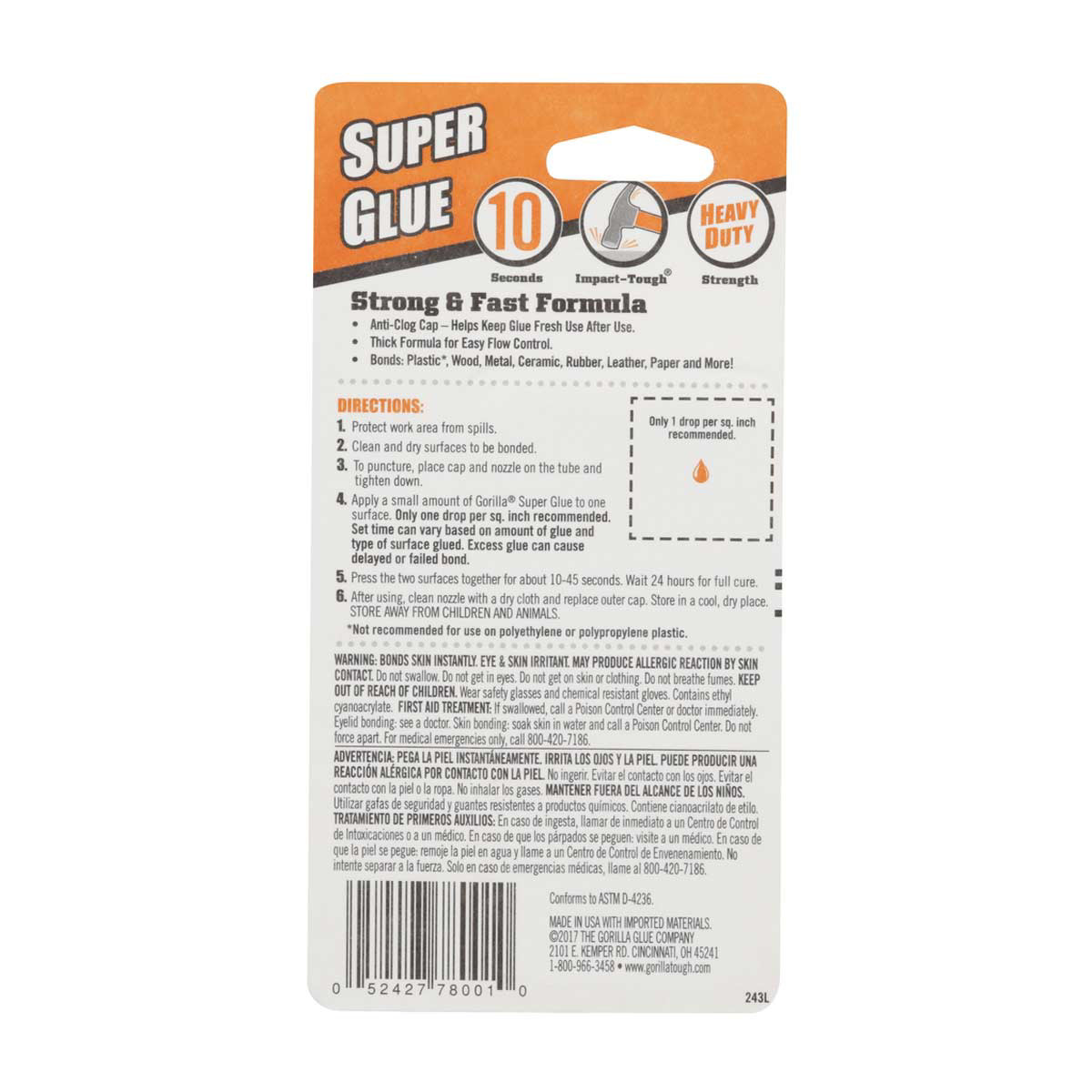 Gorilla Super Glue Twin Pack