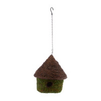 Moss Covered Hanging Birdhouse