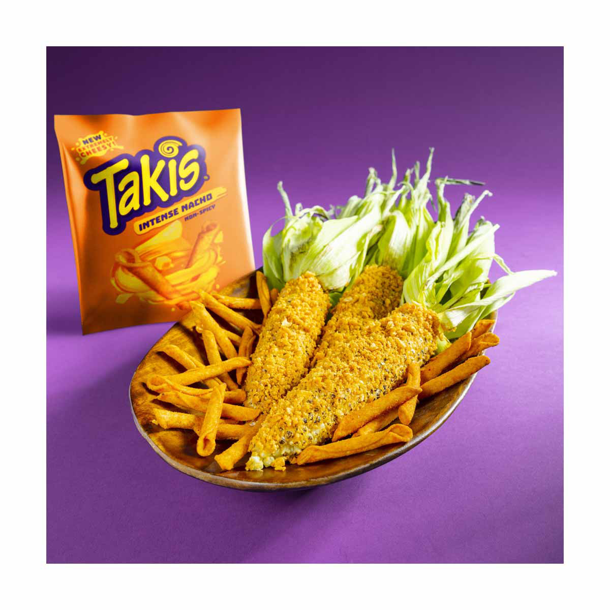 Takis Intense Nacho Cheese Flavored Non-Spicy Tortilla Chips, 9.9 oz