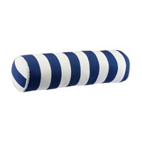 Round Long Bolster Navy Striped Pillow
