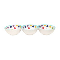 Melamine Polka Dot 3 Section Serving Bowl