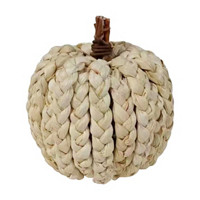 Round Maize Decorative Pumpkin, Natural