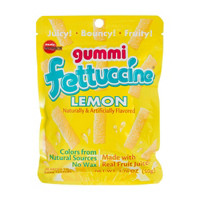 Bourbon Fettucine Gummi Strips, Lemon, 1.76 oz