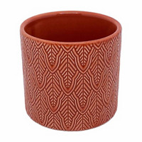 Decorative Ceramic Planter, Rust, 4 in
