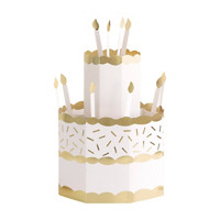 Gold Foil Paper Cake Centerpiece, 1ct