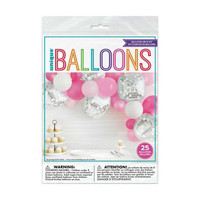 Pink Disco Balloon Arch w/ Disco Spheres 30ct