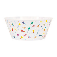 Party Hats Printed Plastic Serving Bowl 1ct