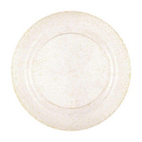 10" Gold Glitter Plastic Plates 8ct