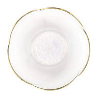 Clear Flower Serving Bowl w/ Gold Foil 1ct