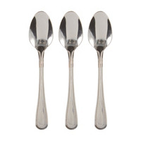 Stainless Steel Beaded Teaspoon, Pack of 3