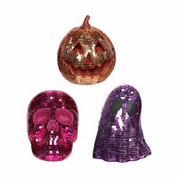 Halloween Disco Glass Mirrored Décor, Assorted