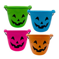 Halloween Trick-or-Treat Smiling Jack-O'-Lantern Candy Buckets,