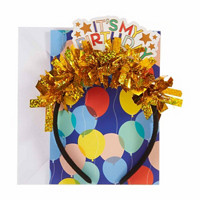 Happy Birthday Card with Headband