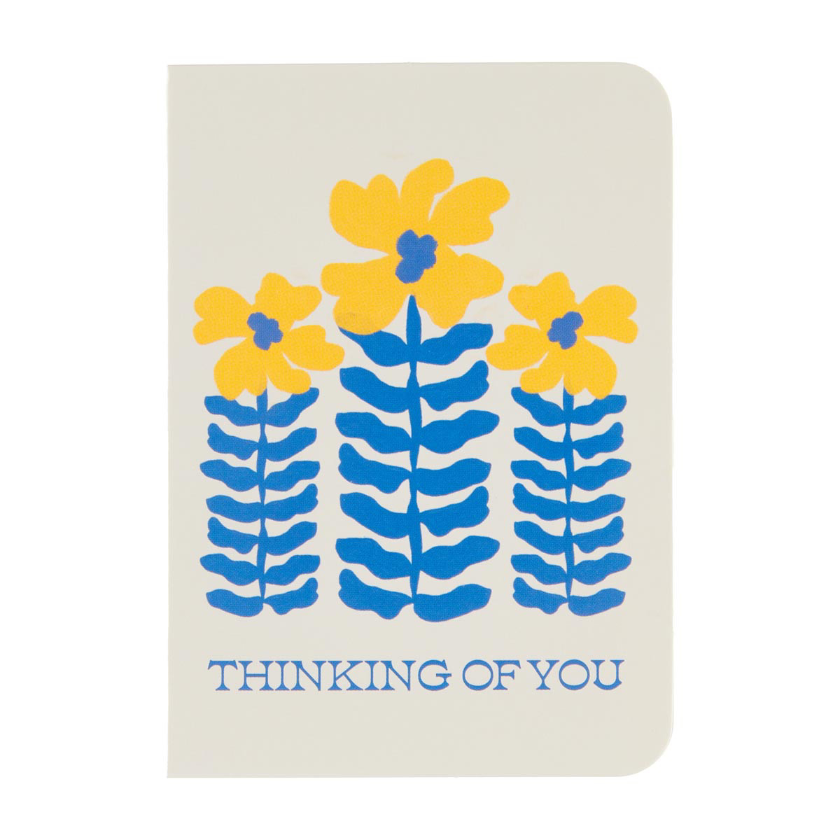 'Thinking Of You' Blue Floral Mini Card