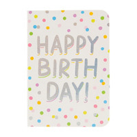 'Happy Birthday!' Mini Card with Confetti Print