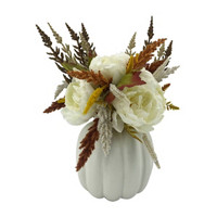 Artificial Pumpkin Floral Arrangement Décor