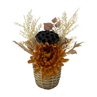 Decorative Floral Arrangement with Braided Pot