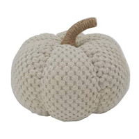 Knitted Pumpkin Décor, Cream, Small