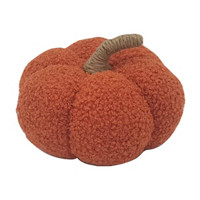 Decorative Sherpa Pumpkin, Orange, Small