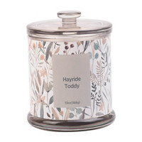 Hayride Toddy Scented Glass Candle Jar with Lid,