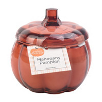 Perfect Harvest Pumpkin Shaped Glass Candle with Lid,