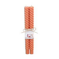 Decorative Taper Candles, 10 in, Orange, Pack of