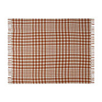 Plaid Tassel Throw, Orange