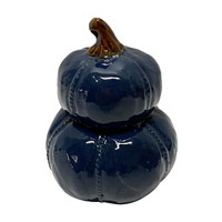 Glossy Ceramic Stack Pumpkin Décor, Small