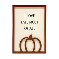 'I Love Fall Most of All' Framed Décor