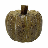 Wooden Carved Pumpkin Décor