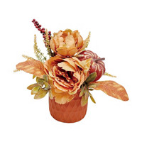 Pumpkin and Flower Arrangement, Orange