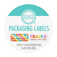 Craft Smith Fragile Packaging Labels, 4 x 1.6 in - 16 pc