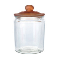 Glass Canister with Frosted Lid, 60 oz