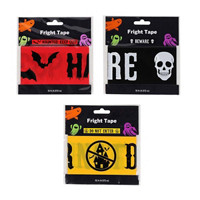 Halloween Fright Tape, 15 ft, Assorted