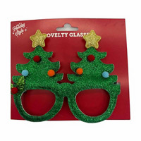 Holiday Style Christmas Novelty Glasses, Assorted