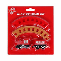 Holiday Style Christmas Novelty Wind-Up Train Set