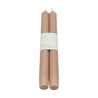 Decorative Unscented Taupe Taper Candles, 10 in, Pack