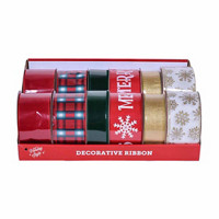 Holiday Style Christmas Decorative Ribbon, Assorted