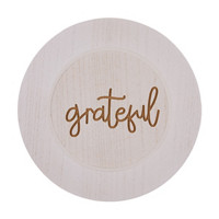 "Grateful" Wooden Charger Plate