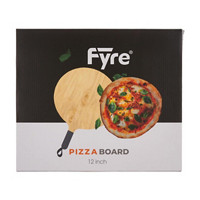 Fyre Wooden Round Pizza Board, 12 in